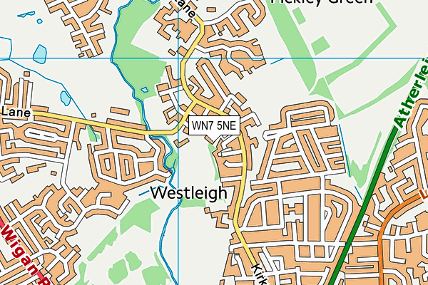 WN7 5NE map - OS VectorMap District (Ordnance Survey)