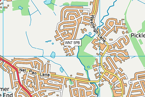 WN7 5PB map - OS VectorMap District (Ordnance Survey)