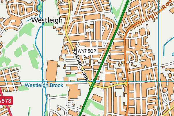 WN7 5QP map - OS VectorMap District (Ordnance Survey)