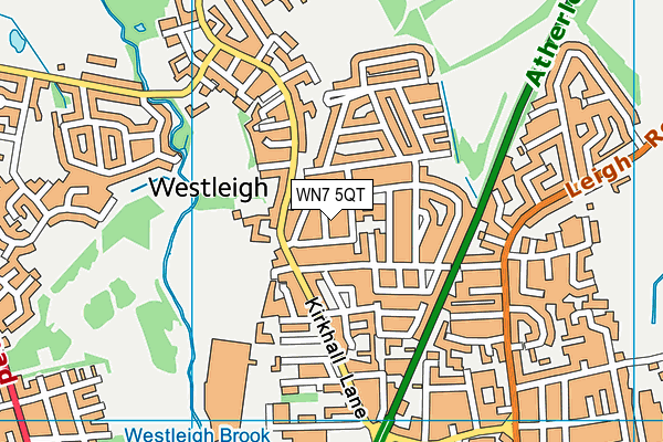 WN7 5QT map - OS VectorMap District (Ordnance Survey)