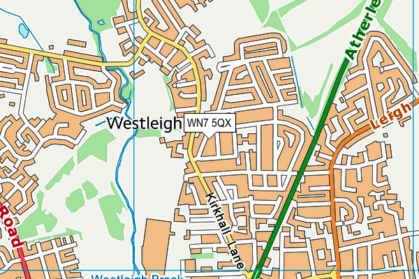 WN7 5QX map - OS VectorMap District (Ordnance Survey)