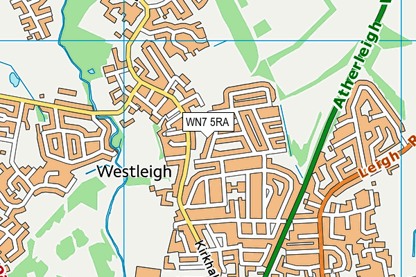 WN7 5RA map - OS VectorMap District (Ordnance Survey)