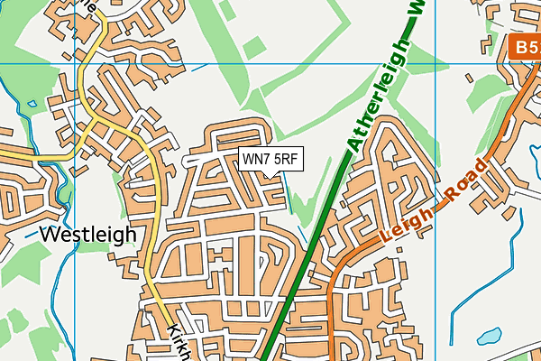 WN7 5RF map - OS VectorMap District (Ordnance Survey)