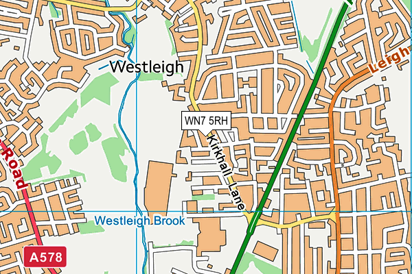 WN7 5RH map - OS VectorMap District (Ordnance Survey)