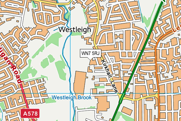 WN7 5RJ map - OS VectorMap District (Ordnance Survey)