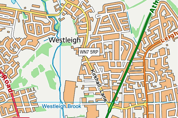 Westleigh Methodists Cricket Club map (WN7 5RP) - OS VectorMap District (Ordnance Survey)