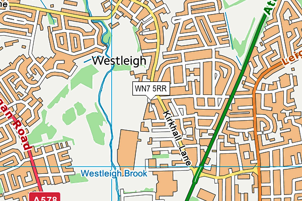 WN7 5RR map - OS VectorMap District (Ordnance Survey)