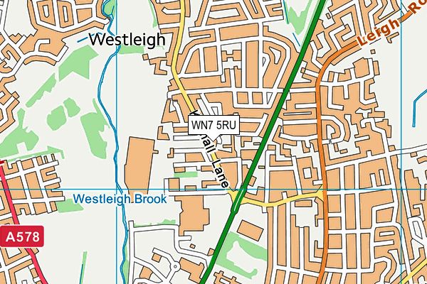 WN7 5RU map - OS VectorMap District (Ordnance Survey)