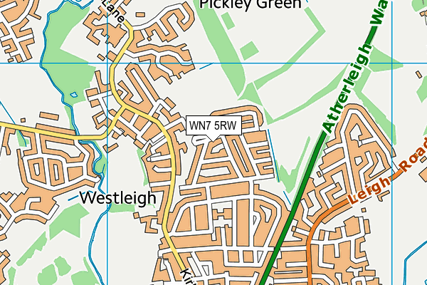 WN7 5RW map - OS VectorMap District (Ordnance Survey)