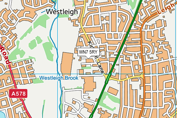 WN7 5RY map - OS VectorMap District (Ordnance Survey)