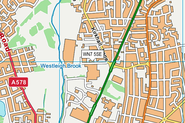 WN7 5SE map - OS VectorMap District (Ordnance Survey)