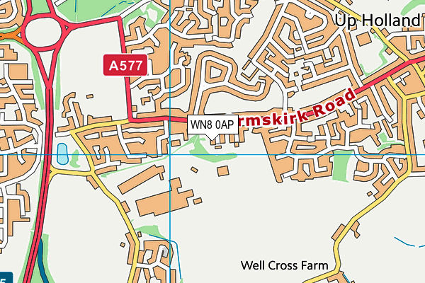 WN8 0AP map - OS VectorMap District (Ordnance Survey)