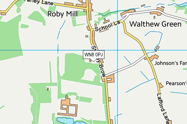 WN8 0PJ map - OS VectorMap District (Ordnance Survey)