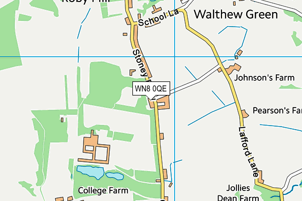 WN8 0QE map - OS VectorMap District (Ordnance Survey)