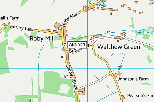 Upholland Roby Mill CofE Voluntary Aided Primary School map (WN8 0QR) - OS VectorMap District (Ordnance Survey)