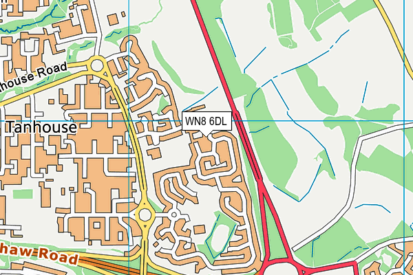 WN8 6DL map - OS VectorMap District (Ordnance Survey)