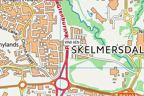 WN8 6EN map - OS VectorMap District (Ordnance Survey)