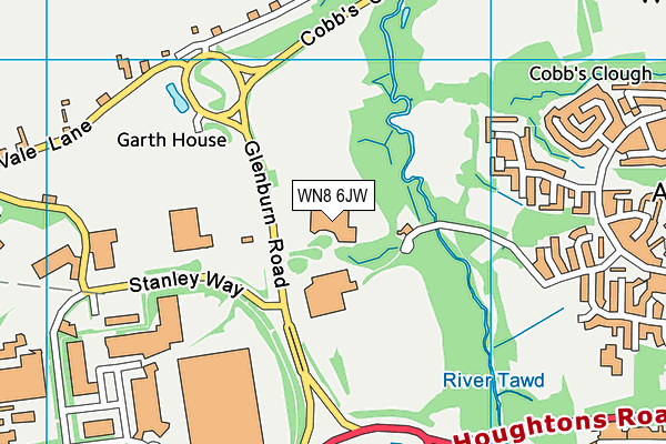 Our Lady Queen of Peace Catholic Engineering College map (WN8 6JW) - OS VectorMap District (Ordnance Survey)
