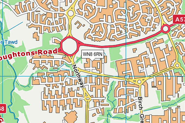 WN8 6RN map - OS VectorMap District (Ordnance Survey)