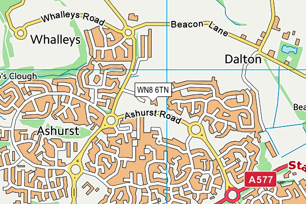 St James' Catholic Primary School, Skelmersdale map (WN8 6TN) - OS VectorMap District (Ordnance Survey)