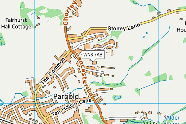 WN8 7AB map - OS VectorMap District (Ordnance Survey)