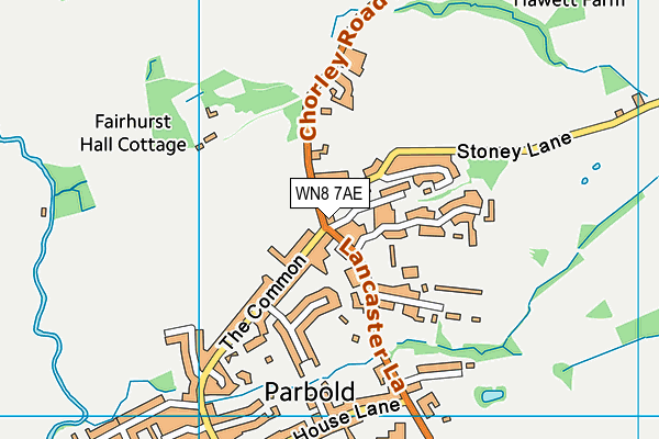 WN8 7AE map - OS VectorMap District (Ordnance Survey)