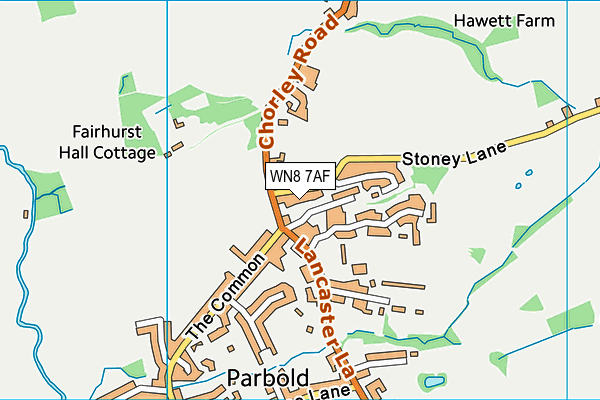 WN8 7AF map - OS VectorMap District (Ordnance Survey)