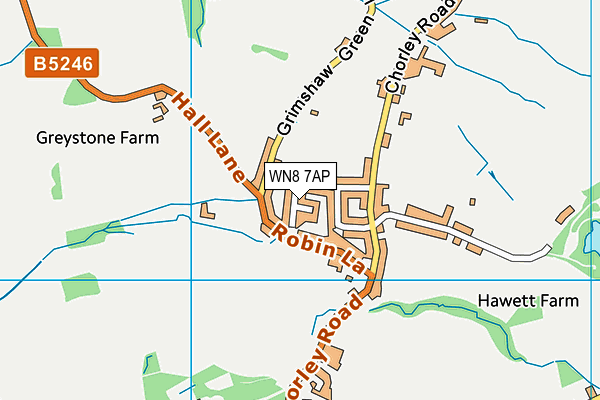 WN8 7AP map - OS VectorMap District (Ordnance Survey)