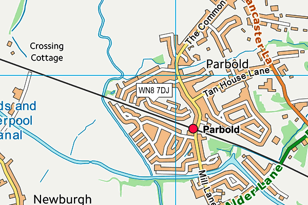 WN8 7DJ map - OS VectorMap District (Ordnance Survey)