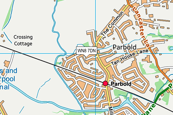 WN8 7DN map - OS VectorMap District (Ordnance Survey)