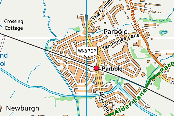 WN8 7DP map - OS VectorMap District (Ordnance Survey)