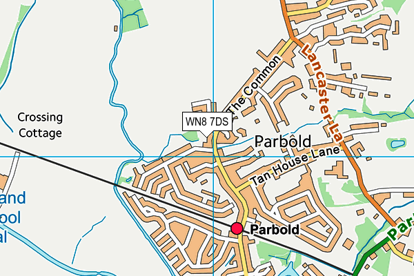 WN8 7DS map - OS VectorMap District (Ordnance Survey)