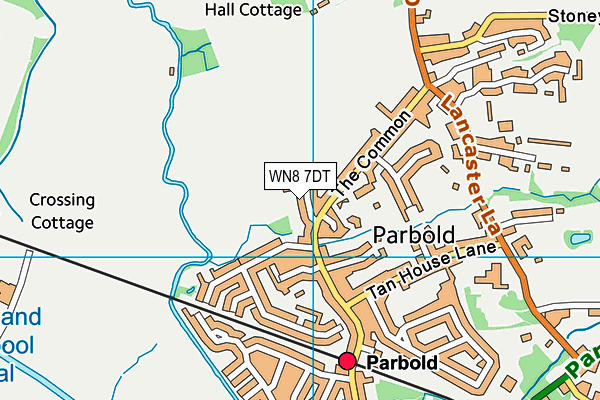 WN8 7DT map - OS VectorMap District (Ordnance Survey)