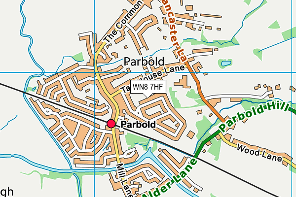 WN8 7HF map - OS VectorMap District (Ordnance Survey)