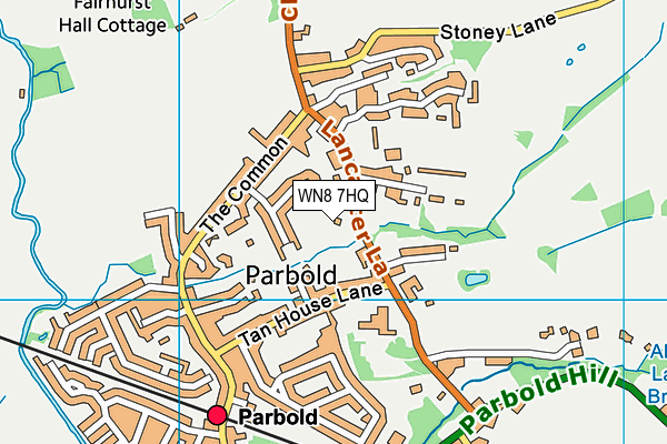 WN8 7HQ map - OS VectorMap District (Ordnance Survey)