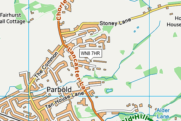 WN8 7HR map - OS VectorMap District (Ordnance Survey)