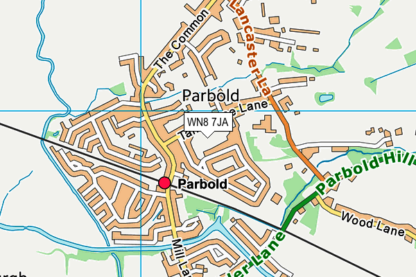 WN8 7JA map - OS VectorMap District (Ordnance Survey)