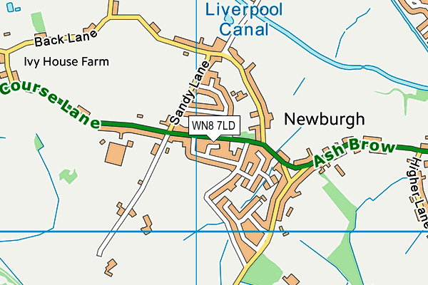 WN8 7LD map - OS VectorMap District (Ordnance Survey)