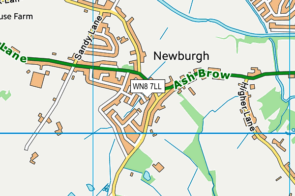 WN8 7LL map - OS VectorMap District (Ordnance Survey)