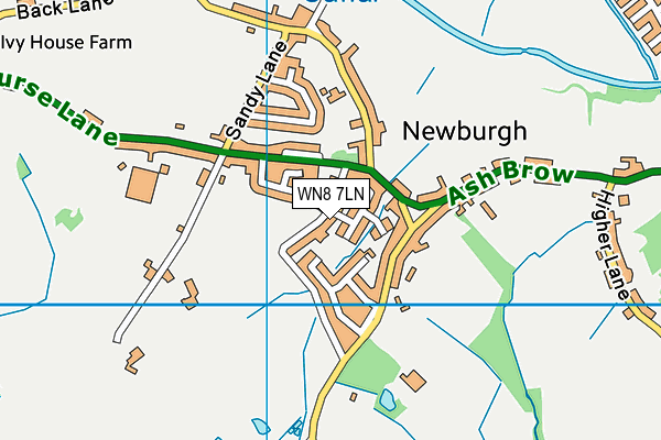 WN8 7LN map - OS VectorMap District (Ordnance Survey)