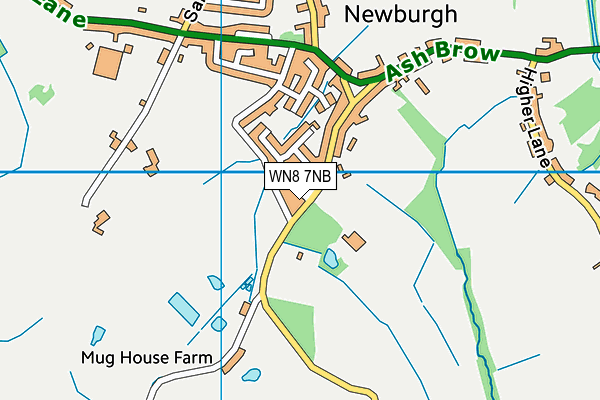 WN8 7NB map - OS VectorMap District (Ordnance Survey)