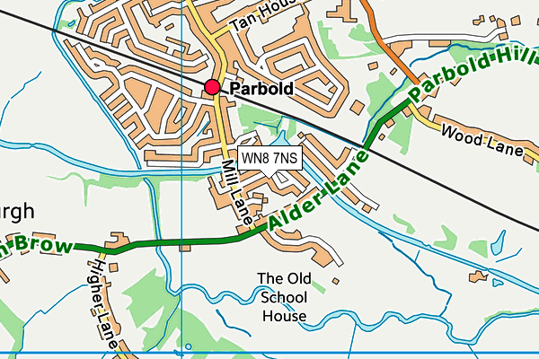 WN8 7NS map - OS VectorMap District (Ordnance Survey)