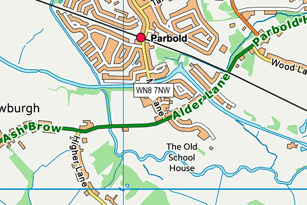 WN8 7NW map - OS VectorMap District (Ordnance Survey)