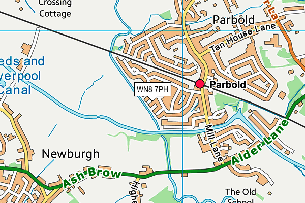 WN8 7PH map - OS VectorMap District (Ordnance Survey)