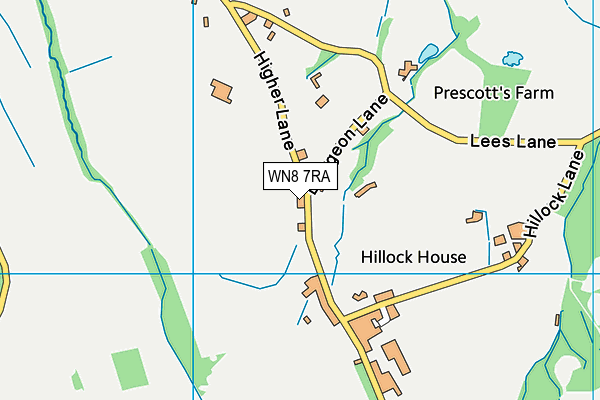 WN8 7RA map - OS VectorMap District (Ordnance Survey)