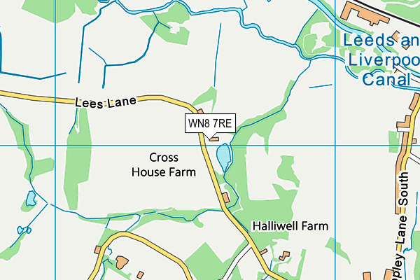 WN8 7RE map - OS VectorMap District (Ordnance Survey)