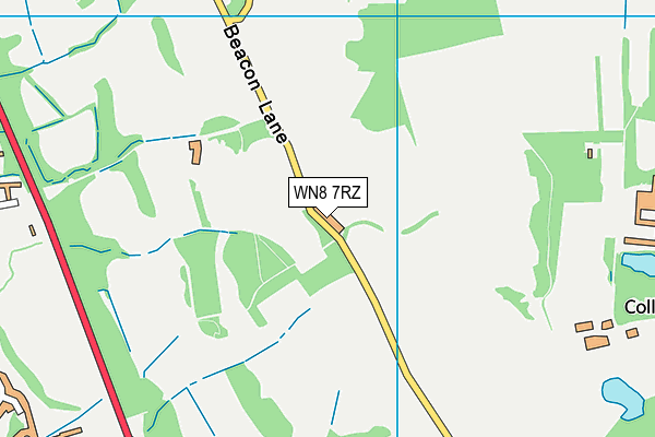 WN8 7RZ map - OS VectorMap District (Ordnance Survey)