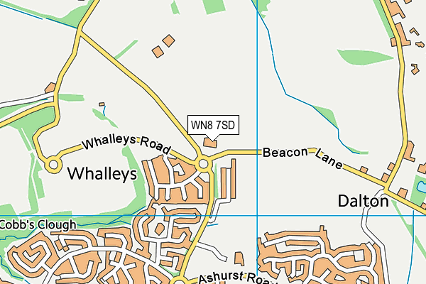 WN8 7SD map - OS VectorMap District (Ordnance Survey)