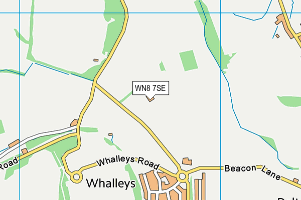 WN8 7SE map - OS VectorMap District (Ordnance Survey)