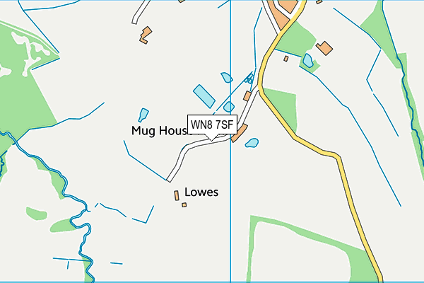 WN8 7SF map - OS VectorMap District (Ordnance Survey)